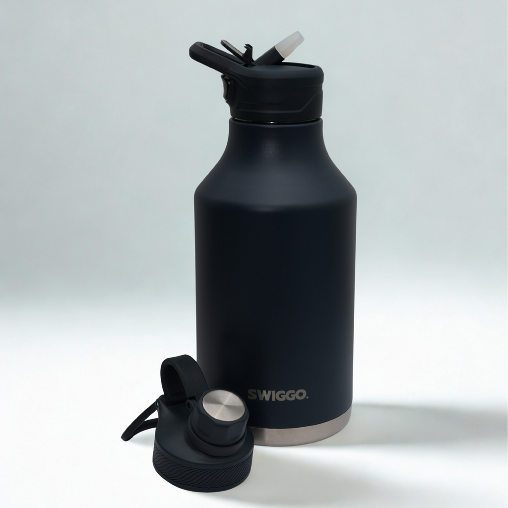 Sipreme Vacuum Insulated Water Bottle - 1.9 L (64 oz) (with 2 lids)